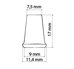 Smršťovací koncovka na šňůrky Průhledná 0,6cm (E)