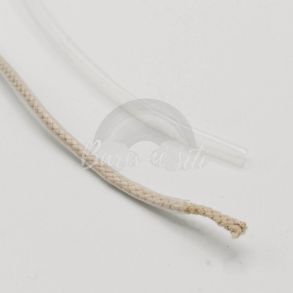 Smršťovací koncovka na šňůrky Průhledná 0,6cm (E)