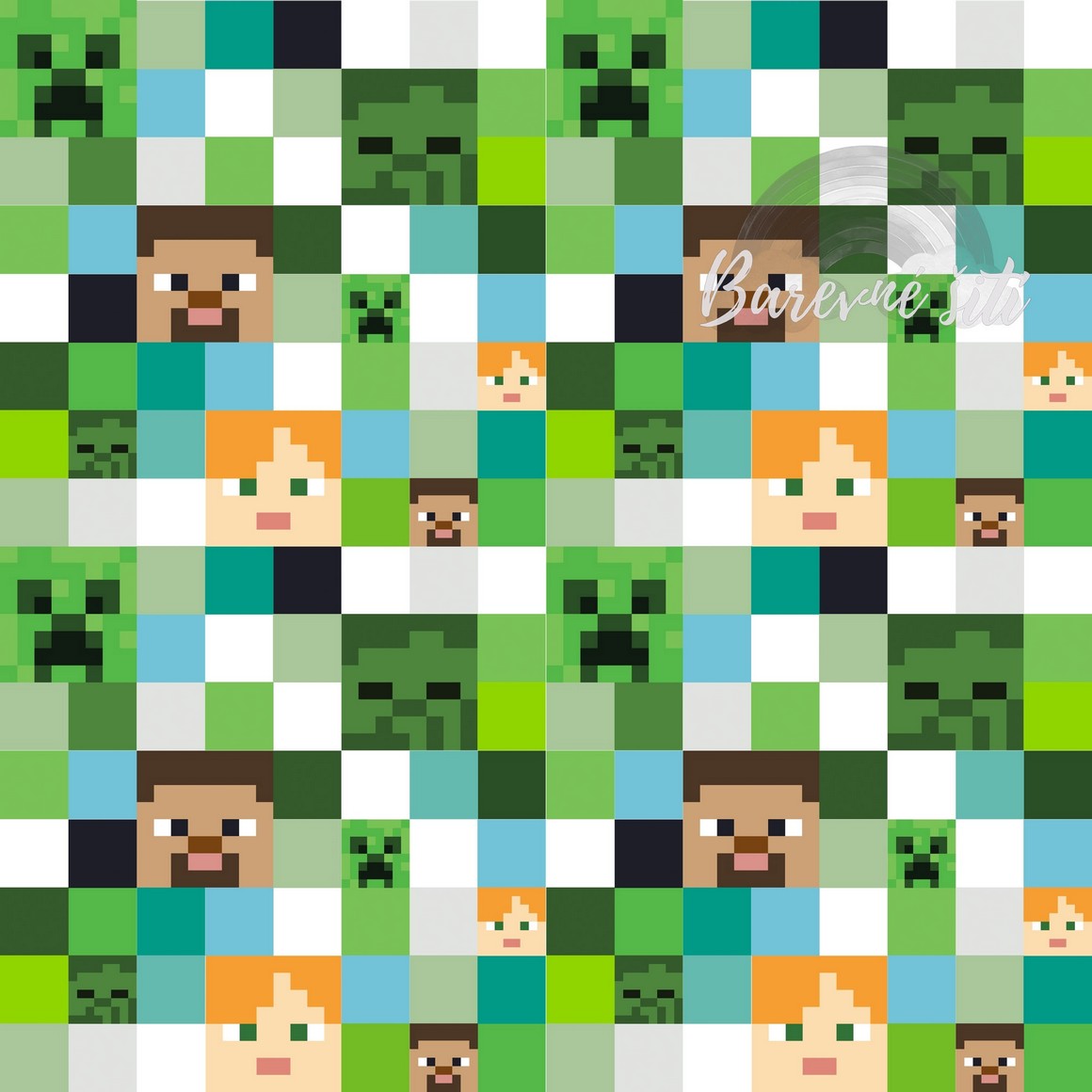 Teplákovina Minecraft kostičky (E)