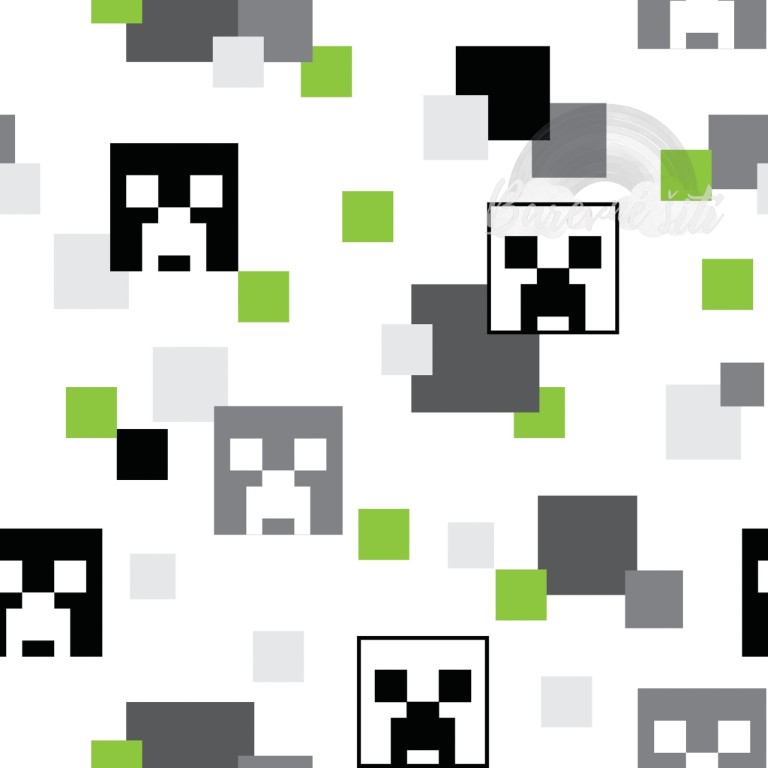 Úplet, Creeper Minecraft bílá (E)