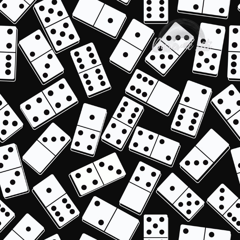 Úplet, Černobílé domino (E) 0,90m/ks