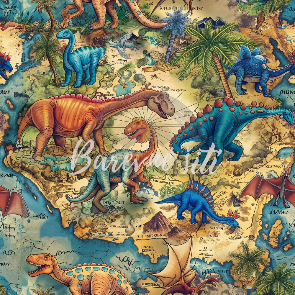 Teplákovina Dinosauři na mapce (E)