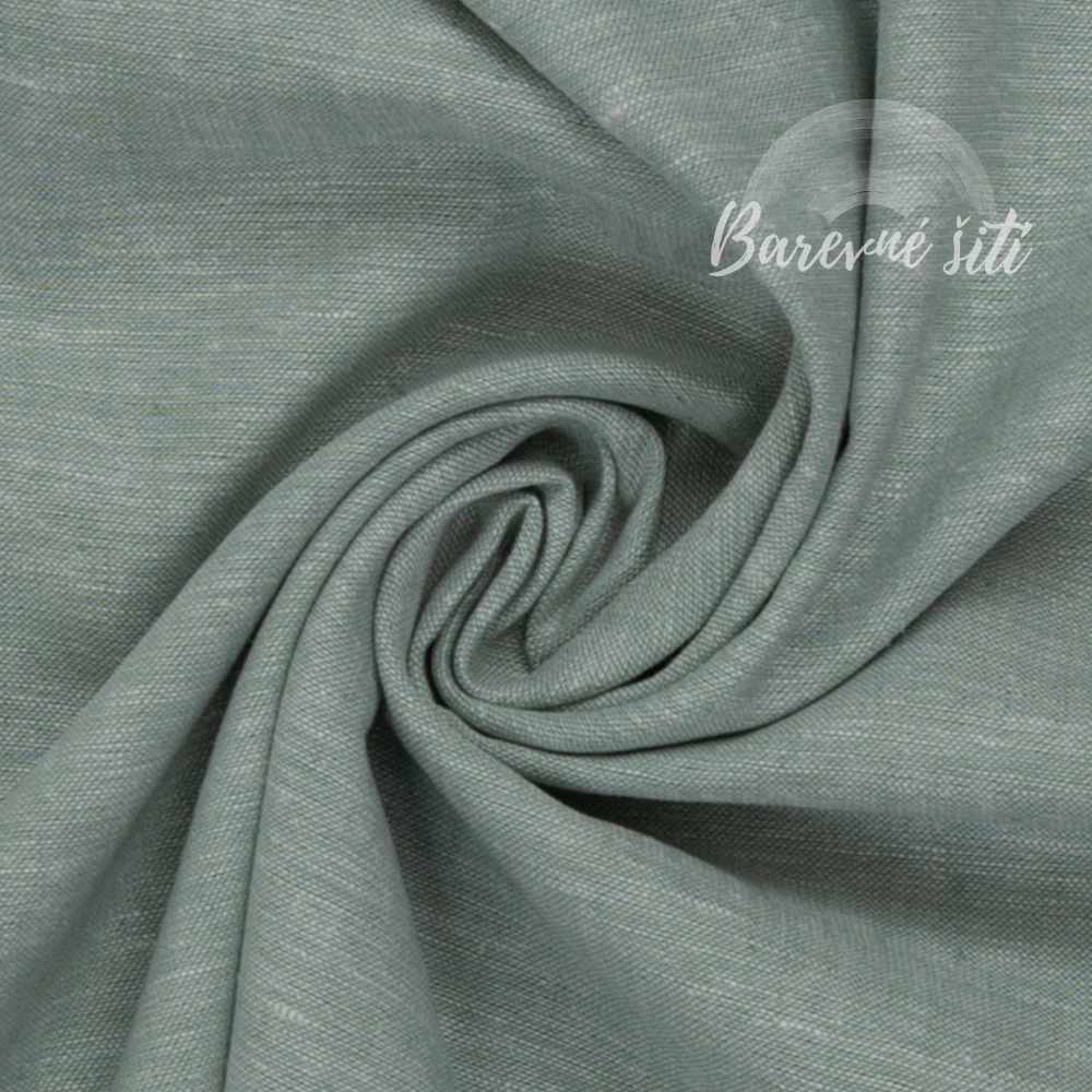 Len s bavlnou Jeans efekt Máta (E) 1m/ks