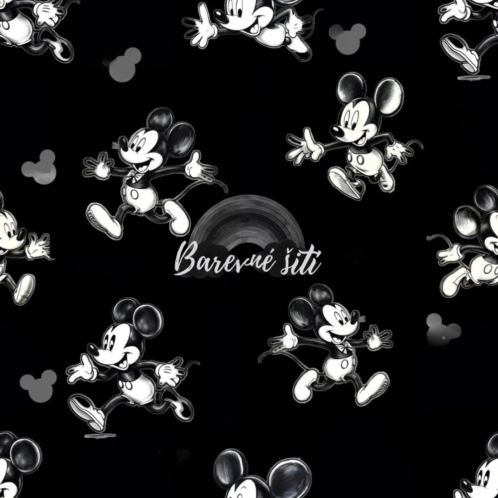 Jarní softshell Mickey na černé (E)