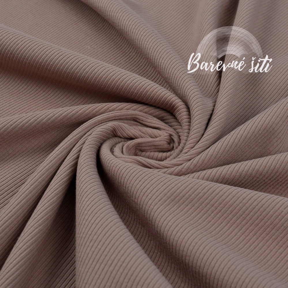 Žebrovaný úplet, Mauve (E) 0,90m/ks