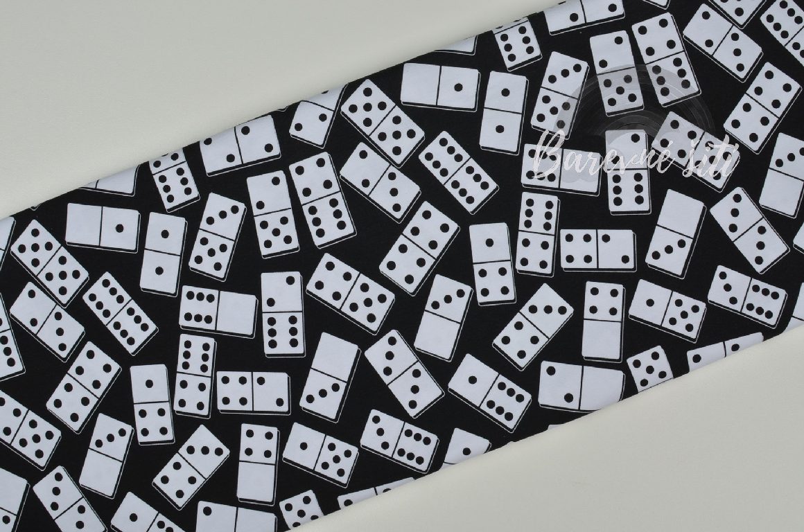 Úplet, Černobílé domino (E) 0,90m/ks