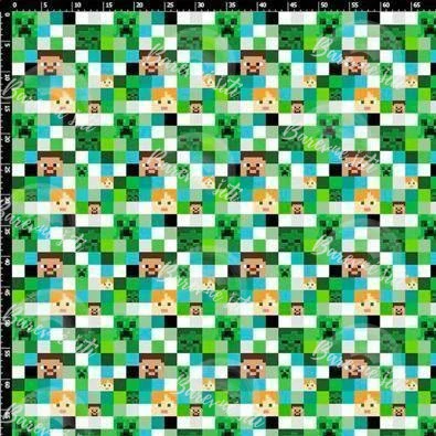 Zimní softshell Minecraft kostičky (E)