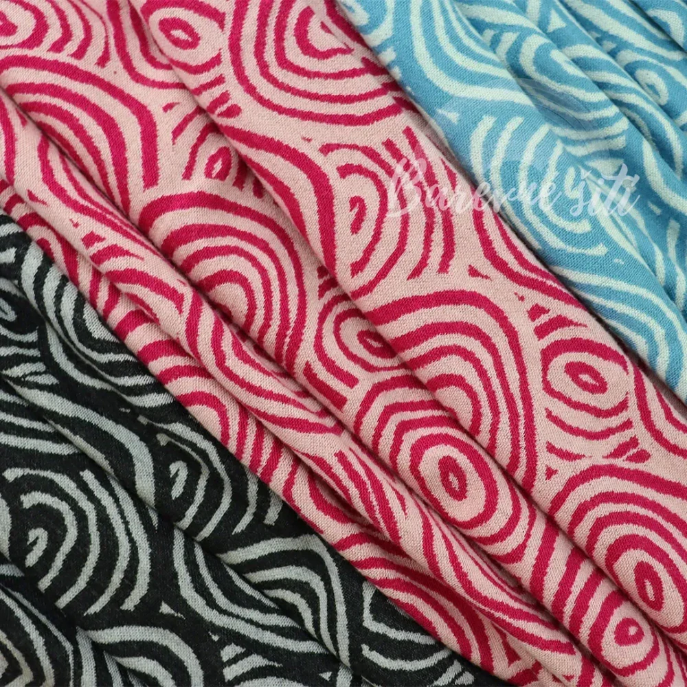 Merino Kruhy aqua a krém (E)