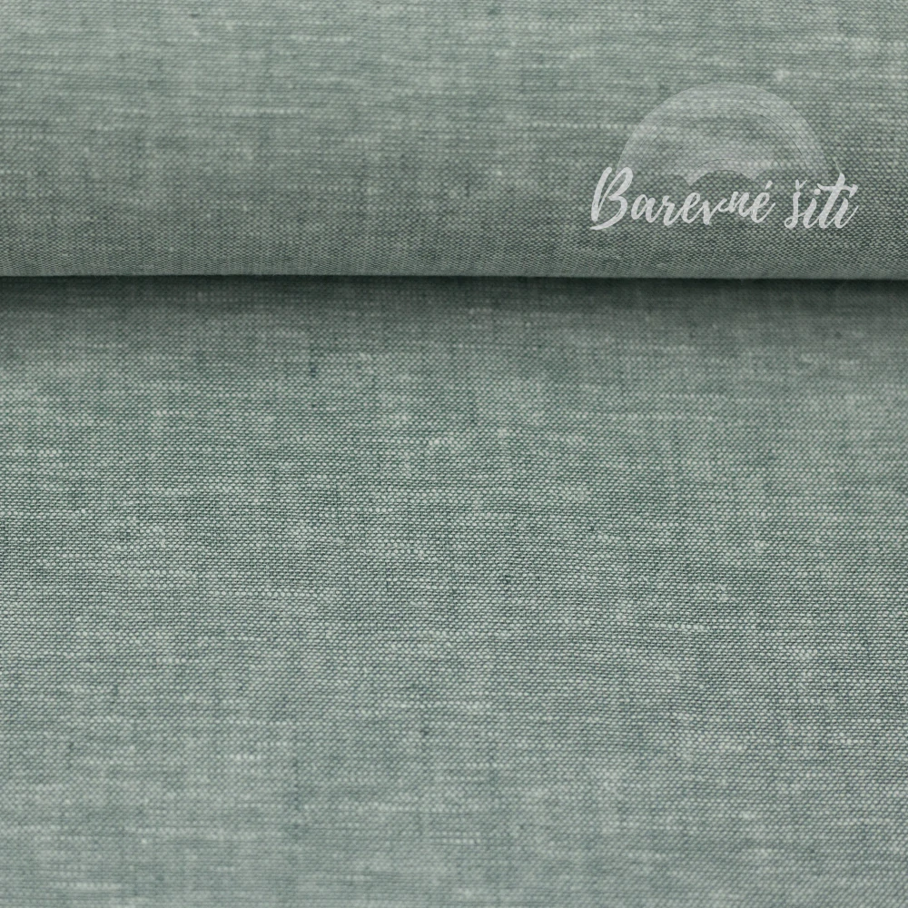 Len s bavlnou Jeans efekt Máta (E) 1m/ks