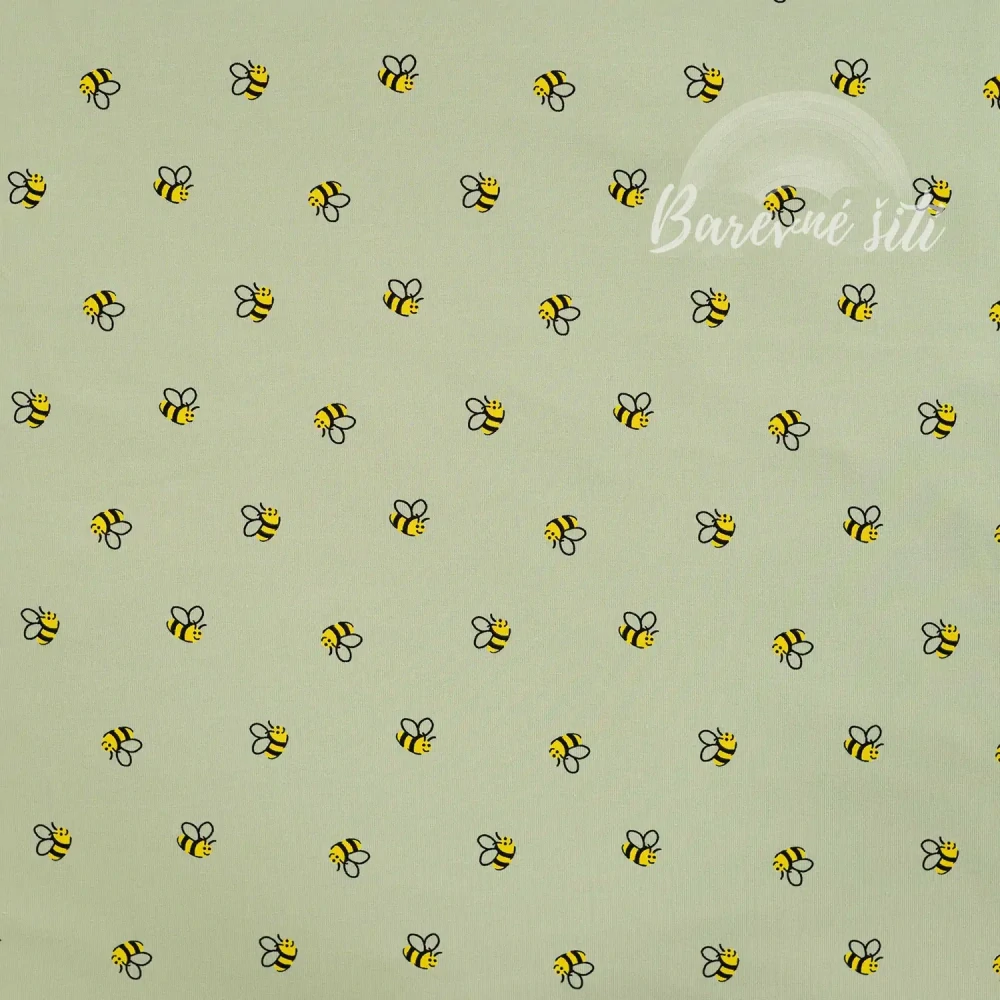Úplet, Včelky, dusty mint (E) 0,25m/ks