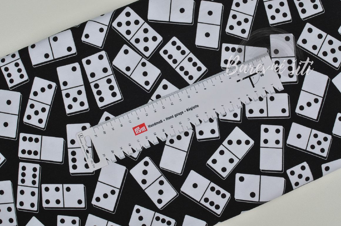 Úplet, Černobílé domino (E) 0,90m/ks