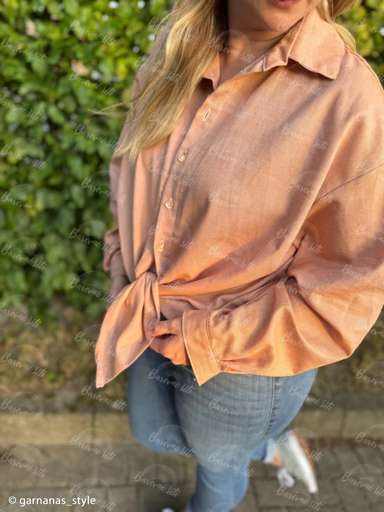 Košilovina, chambray Mika Mint (E)