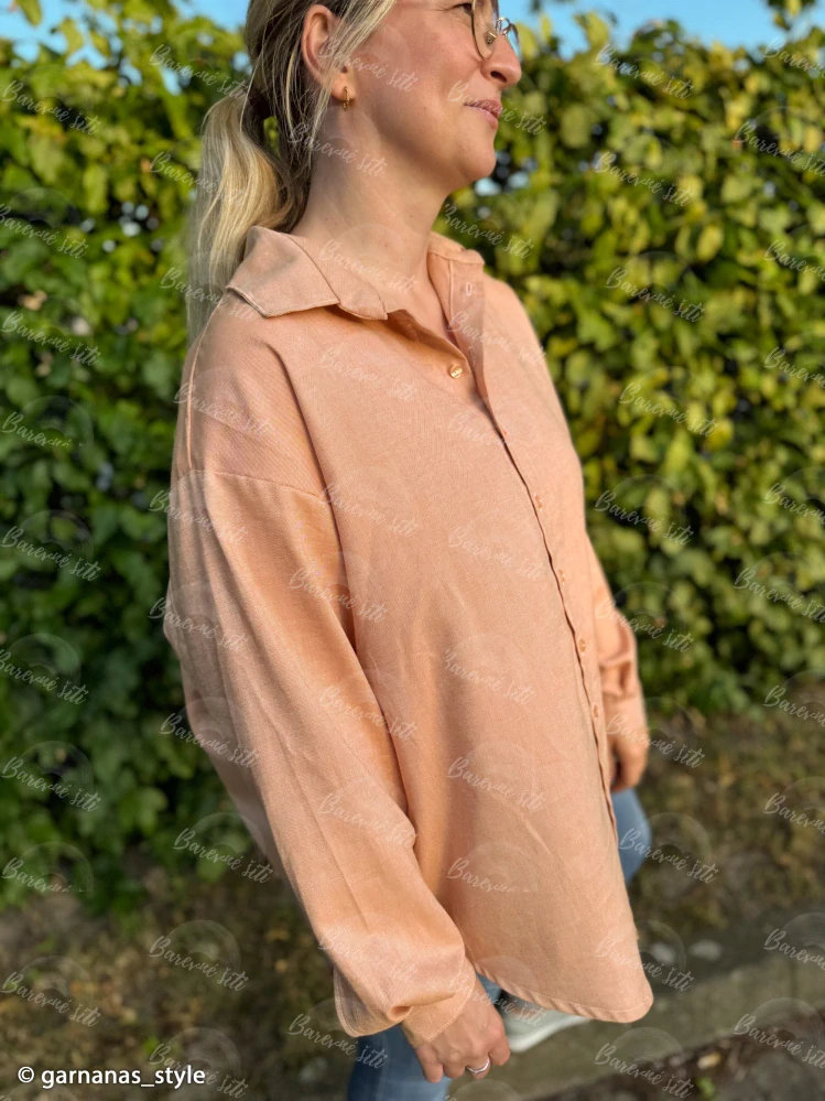 Košilovina, chambray Mika Mint (E)