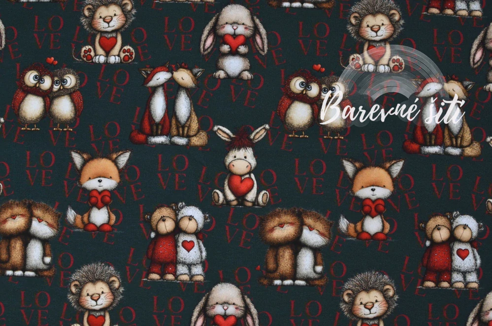 Úplet, Zamilovaná zvířátka, LOVE (E) 0,95m/ks