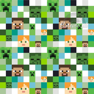 Teplákovina Minecraft kostičky (E)