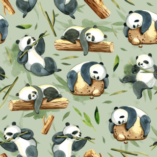 Úplet Spící panda (E)