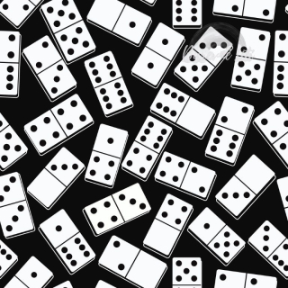 Úplet, Černobílé domino (E) 0,90m/ks