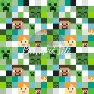 Zimní softshell Minecraft kostičky PŘEDOBJEDNÁVKA (P)