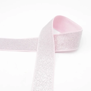 Prádlová guma Růžová TŘPYTIVÁ 4cm (E)