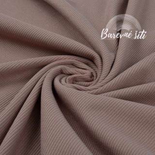 Žebrovaný úplet, Mauve (E) 0,90m/ks